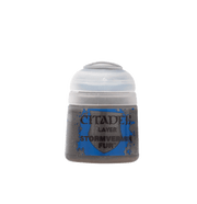 Citadel Layer Paint: Stormvermin Fur - Small pot of Citadel Layer Paint in Stormvermin Fur color with black and blue label.