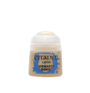 Citadel Layer Paint: Ushabti Bone - Small pot of Citadel Layer Paint in creamy Ushabti Bone shade with clear plastic lid.