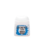 Citadel Layer Paint: White Scar - Citadel Layer Paint White Scar small plastic pot with white lid and blue label.