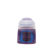 Citadel Layer Paint: Xereus Purple - Small transparent pot of dark purple Citadel Layer paint with a clear cap and black text label.