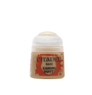 Citadel Base Paint: Zandri Dust - Citadel Base Paint pot in sandy beige labeled Zandri Dust with white cap.