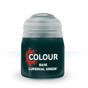 Citadel Base Paint: Lupercal Green - Small cylindrical paint pot with dark green label and gray cap, labeled "Colour Base Lupercal Green".