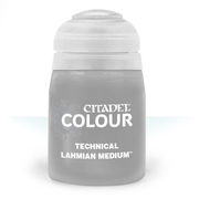 Citadel Technical Paint: Lahmian Medium - Opaque gray plastic paint pot with white screw-on lid and white Citadel Colour branding.