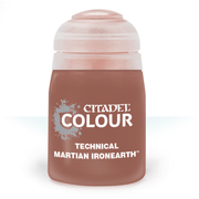 Citadel Technical Paint: Martian Ironearth - Small opaque plastic jar of Citadel Technical Paint in matte Martian Ironearth color with white text on front.