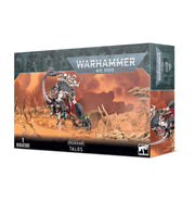 Warhammer 40,000 - Drukhari - Talos - Warhammer 40,000 Drukhari Talos miniatures box featuring dark, sinister warrior on a spiked and skeletal mechanical mount.