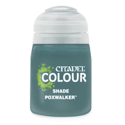 Citadel Shade Paint: Poxwalker - Citadel Colour Shade Poxwalker paint pot with dark muted green label and translucent cap.