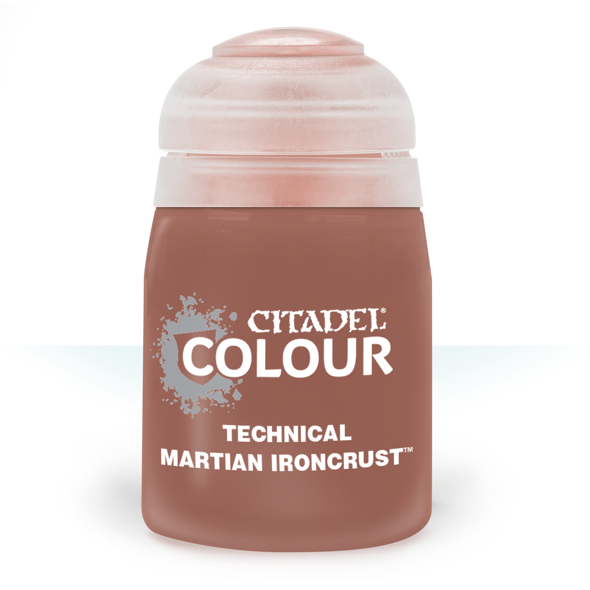 Citadel Technical Paint: Martian Ironcrust - Small plastic pot of reddish-brown Citadel Technical paint labeled Martian Ironcrust with white text.