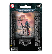 Warhammer 40,000 - Genestealer Cults - Benefictus - Warhammer 40,000 Genestealer Cults Benefictus miniature with dark armor, red and silver accents, holding a staff topped with