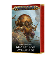 Warhammer Age of Sigmar - Kharadron Overlords - Warscroll Cards - Box of Warhammer Age of Sigmar Kharadron Overlords warscroll cards with steampunk airship pilot artwork on front.