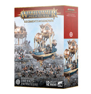 Warhammer Age of Sigmar - Kharadron Overlords - Drekki's Privateers - Warhammer Age of Sigmar Kharadron Overlords Drekki's Privateers set with 12 metal miniatures featuring steampunk airships.