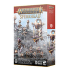 Warhammer Age of Sigmar - Kharadron Overlords - Grundstok Trailblazers Spearhead - Warhammer Age of Sigmar Kharadron Overlords Grundstok Trailblazers Spearhead set with bronze and metallic gray armored.