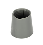 Citadel Water Pot - Matte gray cylindrical water pot with tapered base and open top, featuring subtle horizontal grooves inside.