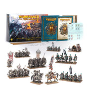 Warhammer: The Old World - Fantasy Battles In the World of Legend Core Set (PREORDER) - Warhammer The Old World core set box with assembled medieval fantasy miniature army figures including knights, warriors, and