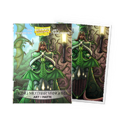 Dragon Shield Sleeves - 100ct Box Matte Art - King Mothar Vanguard - Matte card sleeves with vibrant green King Mothar Vanguard fantasy artwork featuring a regal figure in ornate armor.