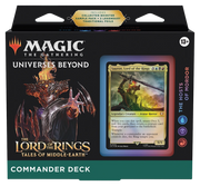Magic: The Gathering -  Lord of the Rings: Tales of Middle-Earth Commander Deck - The Hosts of Mordor - The Gathering Universes Beyond The Lord of the Rings Tales of Middle-Earth Commander Deck packaging featuring Sauron, Lord.