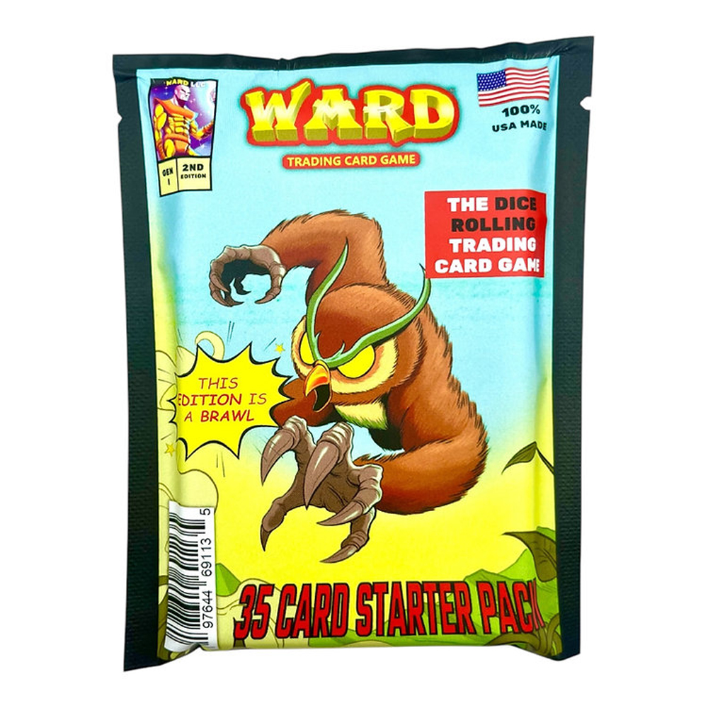 Ward TCG Generation 1 Edition 2 Starter Pack - Colorful card pack with a clawed creature illustration, labeled Ward Trading Card Game, 25-card starter pack.