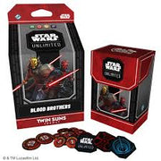 Blood Brothers: Maul and Savage Opress Twin Suns Deck - Star Wars Unlimited Blood Brothers Twin Suns card deck with character artwork, red and black tokens, and themed storage box.
