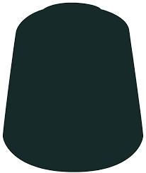 Citadel Base Paint: Nocturne Green - Opaque dark green paint swatch with smooth, solid coverage and matte finish.