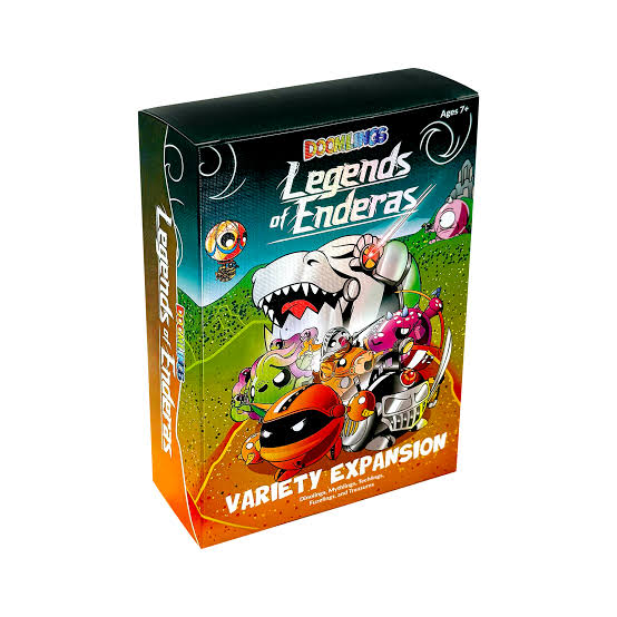 Doomlings: Legends of Enderas Expansion (PREORDER) - Colorful Doomlings Legends of Enderas Variety Expansion box featuring cartoon creatures on a green and orange background.