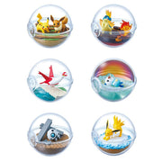 Re-Ment Pokémon Terrarium Collecion 13 Series Blind Box - Individual - Set of six clear plastic terrarium spheres each containing miniature Pokémon scenes with detailed figures, sand, water, and.