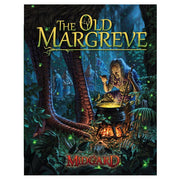 Tales of the Valiant: The Old Margreve - Dark fantasy-themed RPG book cover featuring a mysterious figure stirring a glowing cauldron in a forest at night with the.