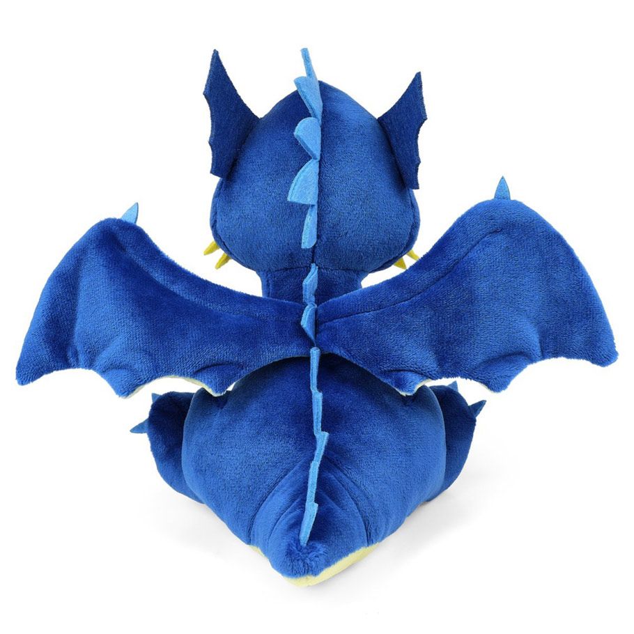 D&D: Blue Dragon Phunny Plush - Plush blue dragon with spread wings, soft fabric, and stitched tail spikes viewed from the back.