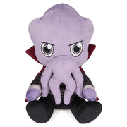 D&D: Mind Flayer Phunny Plush - Plush toy resembling a purple Mind Flayer with large eyes, tentacles on its face, and black and red clothing.
