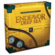 Endeavor: Deep Sea - Yellow and green box with deep-sea exploration theme, featuring pressure gauges and coiled tubes on the cover.