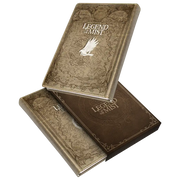Legend in the Mist: Collector Slipcase Set (PREORDER) - Brown hardcover RPG books with ornate borders and a white bird emblem on the cover, titled Legend in the Mist.