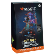 Magic: The Gathering - Outlaws of Thunder Junction Commander Deck - Quick Draw - The Gathering Outlaws of Thunder Junction Commander Deck featuring a mystical Western-themed artwork of a female gunslinger.