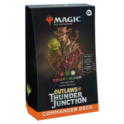 Magic: The Gathering - Outlaws of Thunder Junction Commander Deck - Desert Bloom - The Gathering Outlaws of Thunder Junction Commander Deck box featuring a cowboy and goblin art with dark desert tones and.