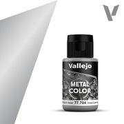 Vallejo Metal Color: Pale Burnt Metal (32ml) - Small plastic bottle of Vallejo Metal Color paint in Pale Burnt Metal shade with black flip-top cap and black and white.
