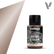 Vallejo Metal Color: Copper (32ml) - Small plastic bottle of metallic copper paint with black flip-top cap and Vallejo branding.