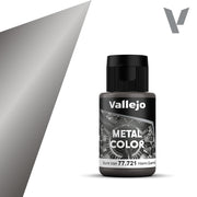 Vallejo Metal Color: Burnt Iron (32ml) - Small black plastic bottle of Vallejo Metal Color paint labeled Burnt Iron with metallic color swatch on the label.