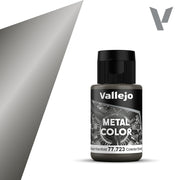 Vallejo Metal Color: Exhaust Manifold (32ml) - Small black plastic bottle of Vallejo Metal Color paint in Exhaust Manifold shade with silver-gray label and black cap.