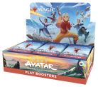 Magic: The Gathering - Avatar: The Last Airbender Play Booster Box - The Gathering Avatar: The Last Airbender play booster display box with colorful character art and blue sky background.