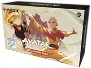 Magic: The Gathering - Avatar: The Last Airbender Beginner Box - The Last Airbender art featuring Aang in orange and yellow robes casting fire, labeled Magic: The Gathering Beginner Box.