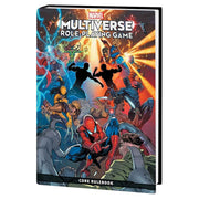 Marvel Multiverse Role-Playing Game: Core Rulebook - Hardcover Marvel Multiverse Role-Playing Game core rulebook with colorful comic-style superhero cover art.