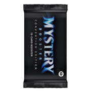 Magic: The Gathering - Mystery Booster (Convention Edition) 2021 Booster Pack - Black glossy booster pack with blue glowing text "Mystery Booster" and white text indicating "Convention Edition" and.