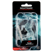 D&D Nolzur's Marvelous Miniatures: Nightmare - Unpainted translucent resin miniature of a ghostly, rearing nightmare horse with flowing mane and tail, packaged in blister.