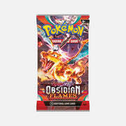 Pokémon Trading Card Game - Scarlet and Violet - Obsidian Flames Booster Pack - Scarlet and Violet Obsidian Flames booster pack with fiery Charizard artwork on shiny foil packaging.