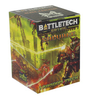 BattleTech: Salvage Blind Box - Gothic (PREORDER) - BattleTech Salvage Blind Box featuring Gothic mech artwork in green and red tones with bold logo and random mech text.