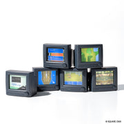 Mini Melody TV Blind Box: Final Fantasy Series (PREORDER) - Six miniature black retro TV models with colorful pixelated Final Fantasy game screens displayed on each.