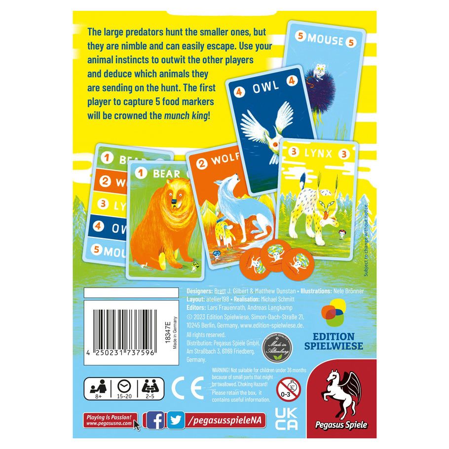 Prey Another Day - Card game set with colorful animal cards featuring bear, wolf, owl, lynx, and mouse illustrations, designed for family and.