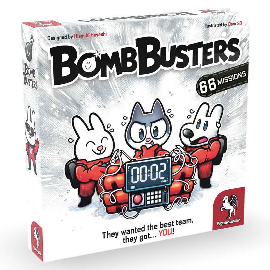Bomb Busters - 02, white background with bold black "Bomb Busters" text and "66 Missions" label.