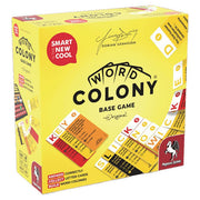 Word Colony: Original - Yellow square box for Word Colony base game with letter tiles and key cards displayed on front.