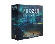 Frozen Frontier (PREORDER) - Board game box for Frozen Frontier featuring icy blue tones, futuristic explorers, and a rugged alien landscape.