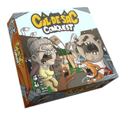 Cul-De-Sac Conquest (PREORDER) - Square box for Cul-De-Sac Conquest card game featuring colorful cartoon characters and bold yellow title text.