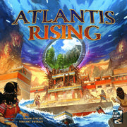 Atlantis Rising (2nd Edition) - Board game box cover featuring a vibrant underwater city rising with ancient temples and characters in colorful attire.