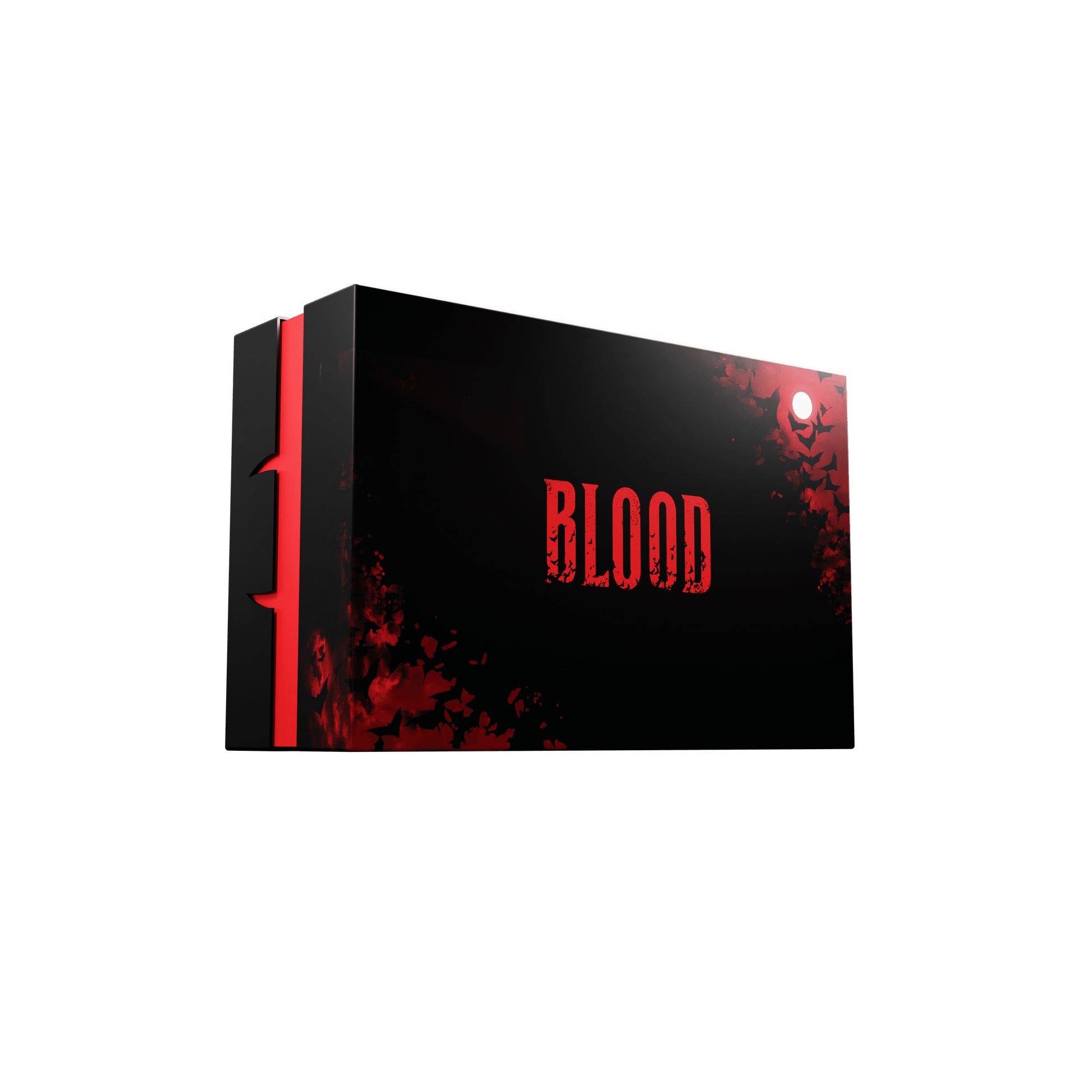 Blood: Premium Edition (PREORDER) - Black rectangular game box with red blood splatter graphics and bold red "BLOOD" text on the front.